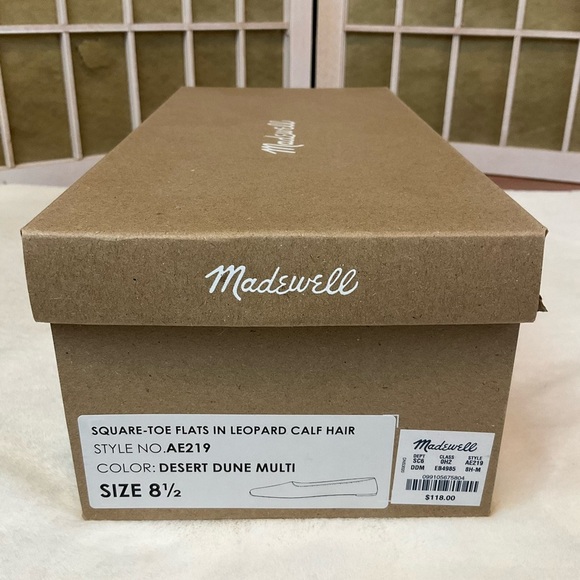 Madewell Cory Flat Leopard Print Calf Hair Sz 8.5 - Picture 6 of 12